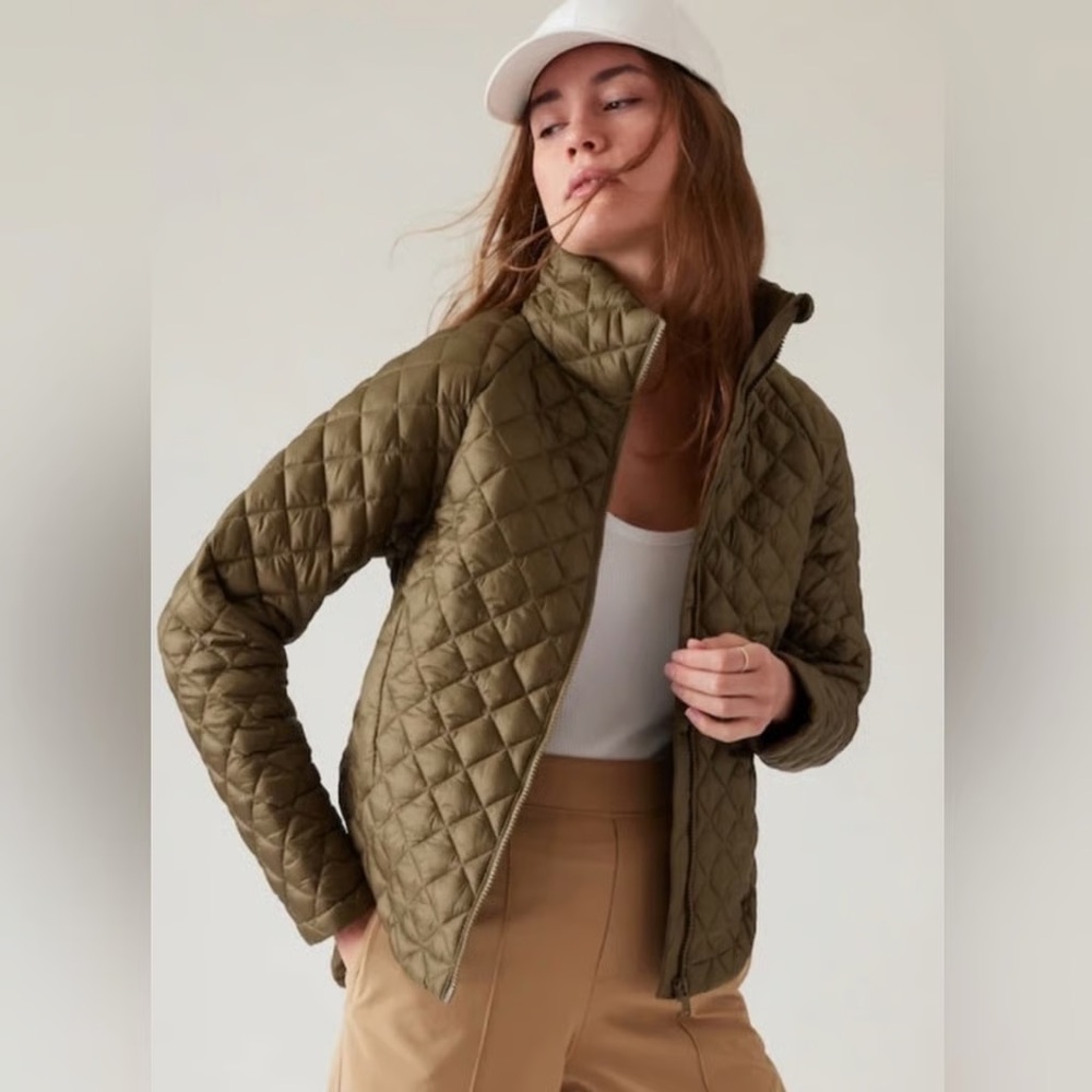 Athleta Olive Quilted Women's Jacket
